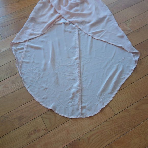 Pink Flowy Summer Layered Shear Overlay Princess Cinderella Dress Size Small - Picture 2 of 16